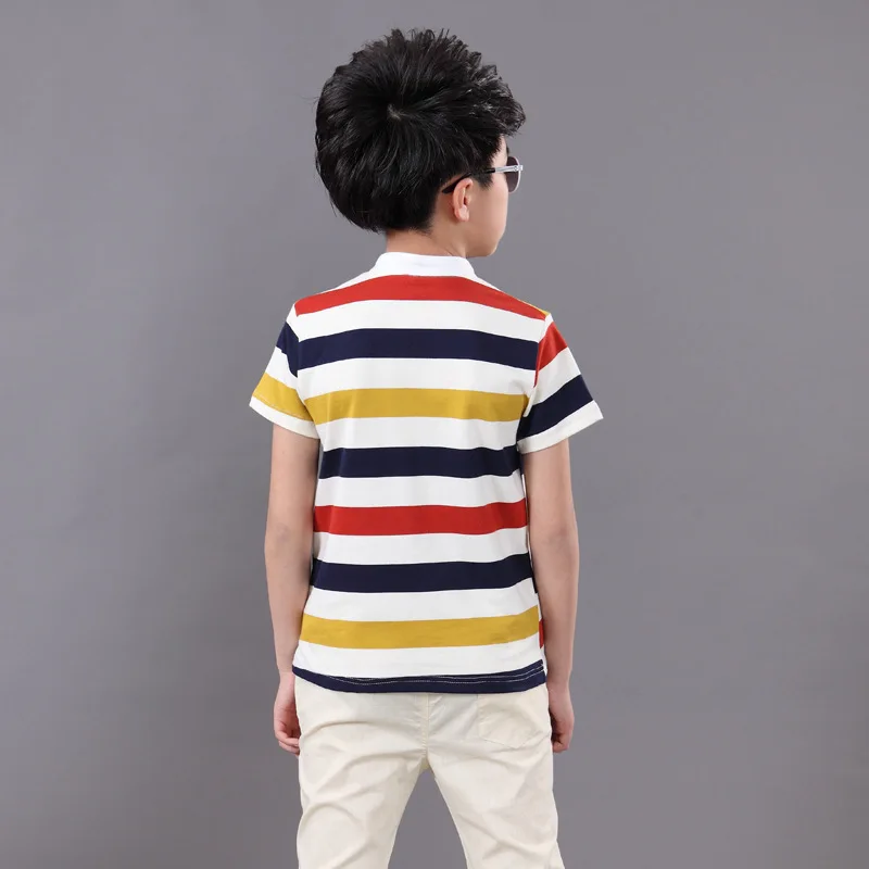 Size 4 6 8 10 12 14 Years 2019 Summer Boys Cotton Clothing Sets Kids big Striped T-shirt + Pants 2 Pieces Tracksuit ForBoys | Детская