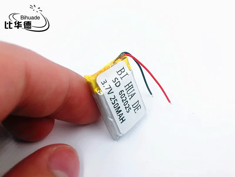 

Li-po 3,7 в, 250 мА · ч, 602025 плиб; Полимерный литий-ионный/литий-ионный аккумулятор для GPS,mp3,mp4,mp5,dvd, модели игрушечного мобильного телефона