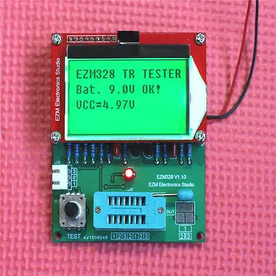 DIY KTIS EZM328 transistor tester/ ESR / frequency meter square wave genera 