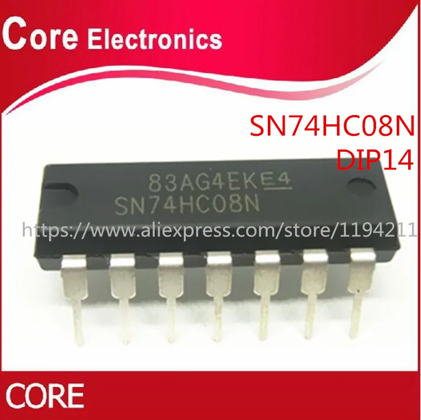 50 шт. SN74HC08N DIP14 SN74HC08 74HC08N DIP 14 74HC08|Интегральные схемы| |