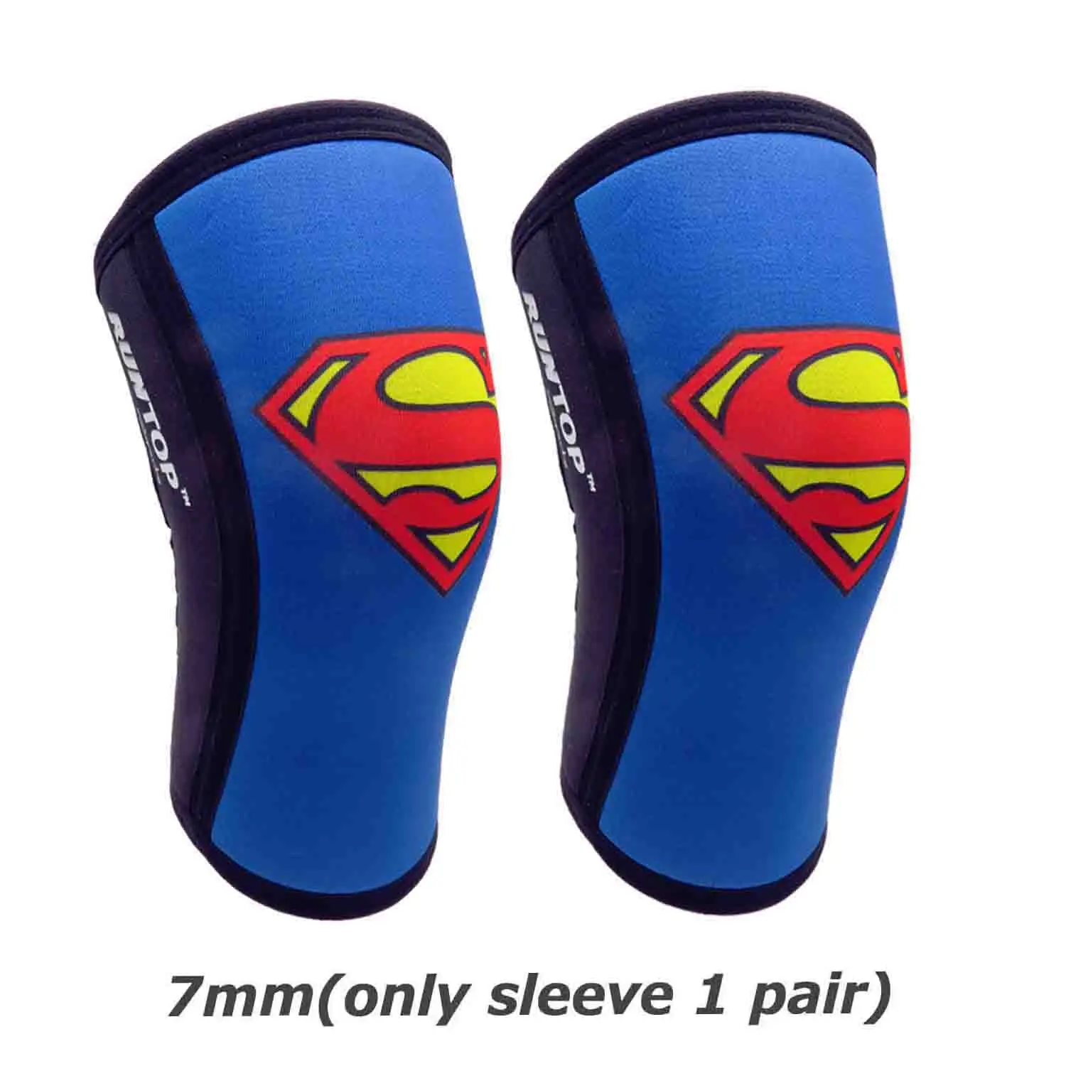 SUPER MAN ORIGIN RUNTOP 7 мм Неопреновые наколенники Crossfit WODS приседания Тяжелая атлетика Powerlifting фитнес наколенники Поддержка Brace cap компрессия - Цвет: SUPER MAN ORIGIN