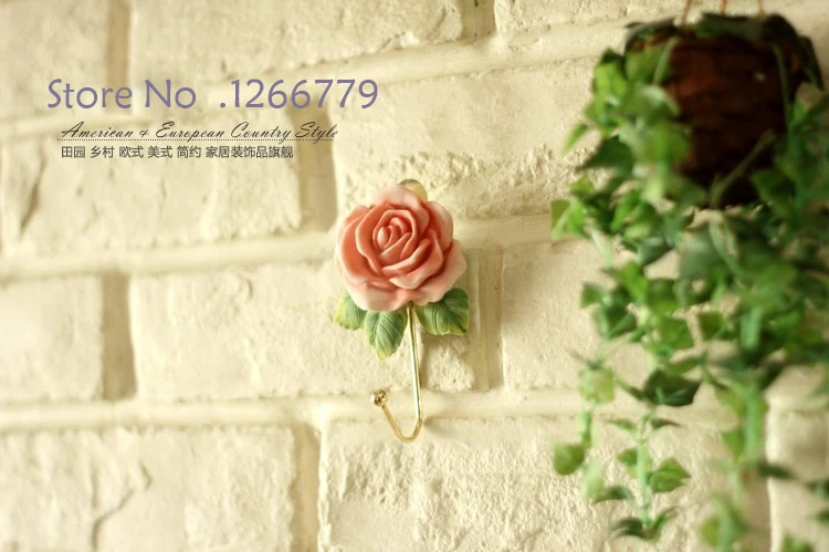 2015 Новый очень красивый пасторальный стиль стерео Роза пальто Крючки одежда крюк