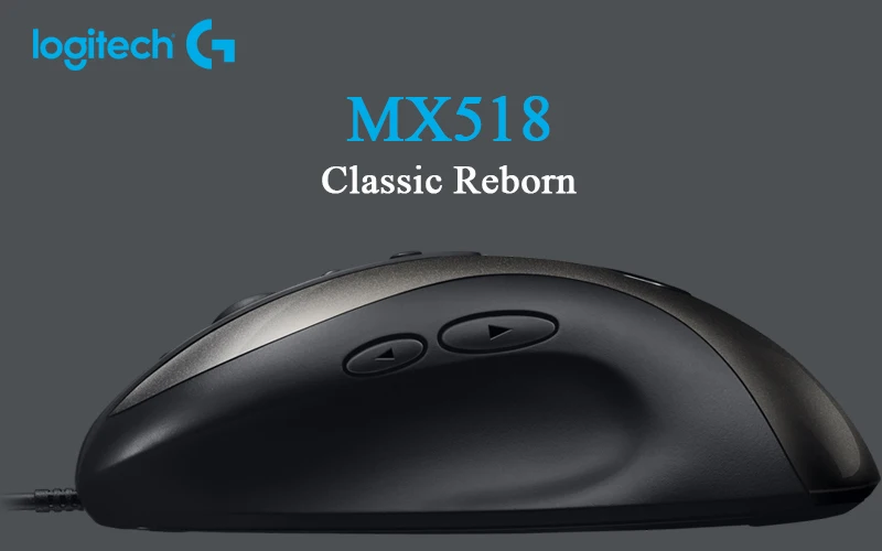 Logitech MX518 легендарная игровая мышь проводная мышь с 16000 dpi HERO sensor Legend Reborn для геймера