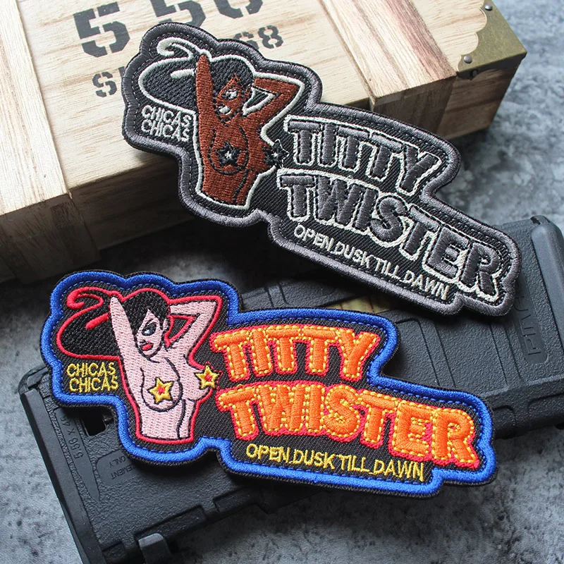 Большой Titty Twister вышивка волшебный военный боевой патч 3D тактическая аппликация эмблем боевые значки на одежду рюкзак