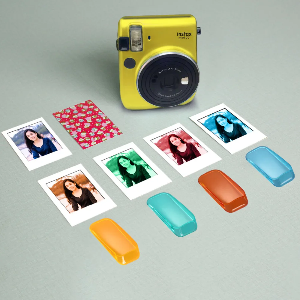 Набор аксессуаров Neewer 56-в-1 для Fujifilm Instax Mini 70 (желтый): чехол камеры регулируемый