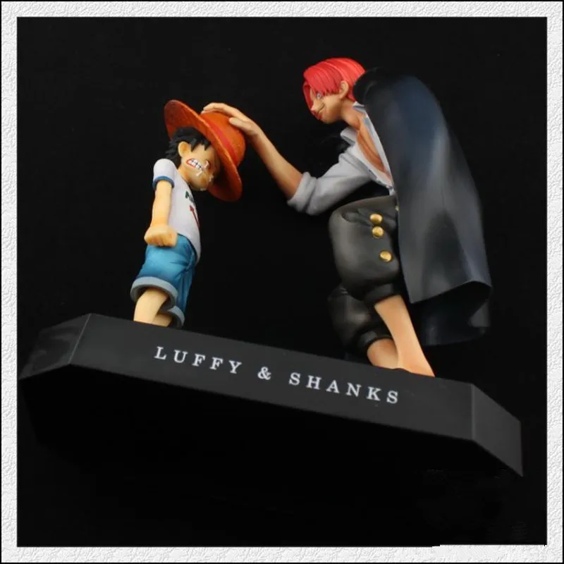 Высокое качество Аниме One Piece Monkey D Luffy & Shanks Рыжий 18 см ПВХ экшн коллекция Eiichiro Oda