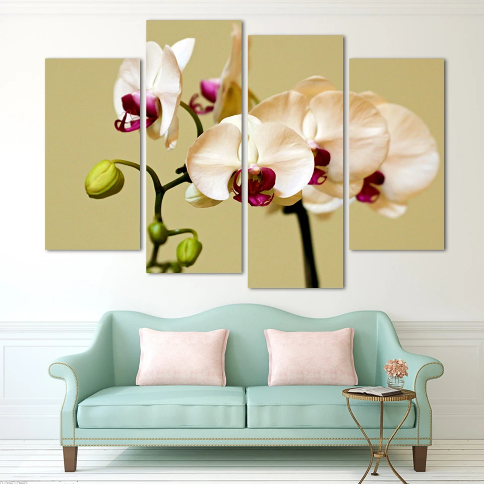 Настенная живопись без рамки современная абстрактная HD картина с цветами и