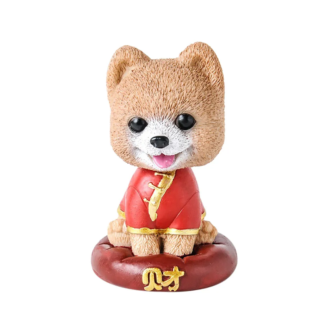 Fu Wangcai Shaking His Head Dog Ornaments Car Creative Resin Home Craft Decoration Crafts Gifts | Автомобили и мотоциклы
