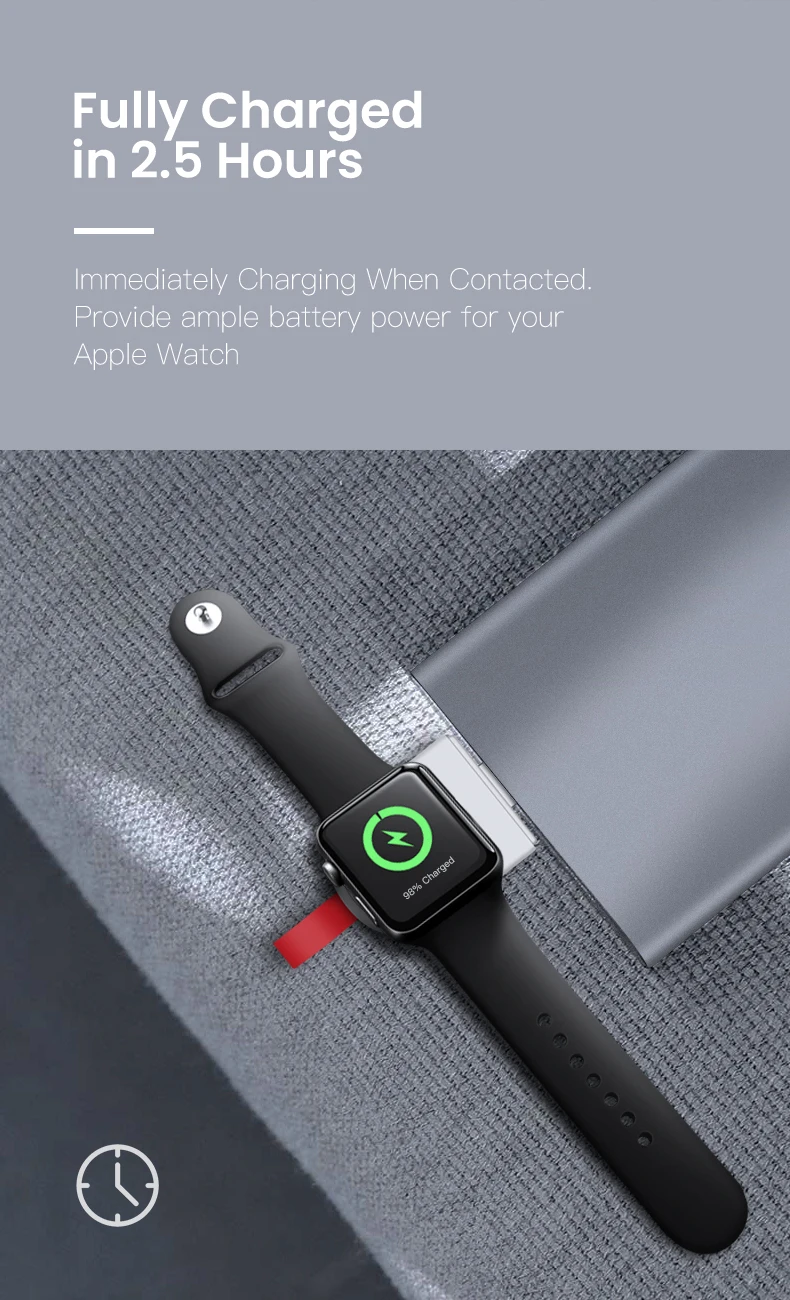 VEEAII Portable Magnetic Wireless Charger for Apple Watch Charger Series 1 2 3 4 USB Cable Watch Dock Adapte Fast Charging USB