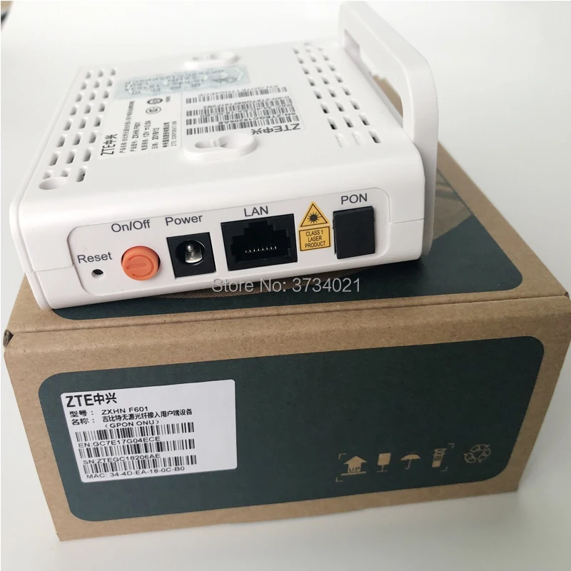 16 шт. ZTE F601 ONT ONU GPON модем FTTH Оптический линейный терминал EchoLife 1GE gpon f601 интерфейс