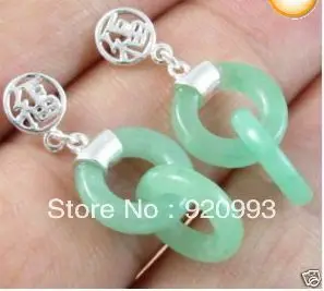 

free P&P*******Beautifully silver green Natural stone earring