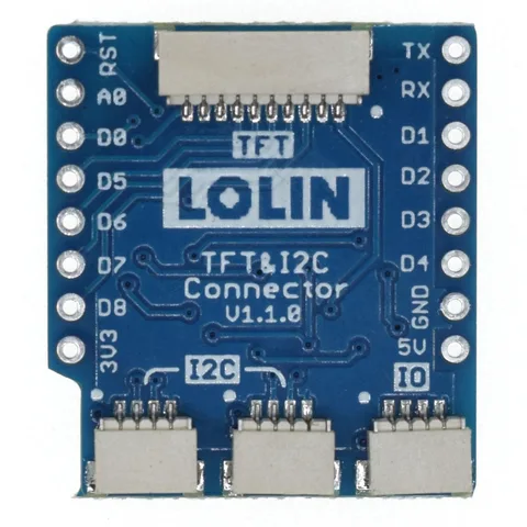 TFT I2C разъем Щит V1.1.0 для LOLIN (WEMOS) D1 mini 1x TFT, 2x I2C и 1x пользовательский разъем ввода-вывода