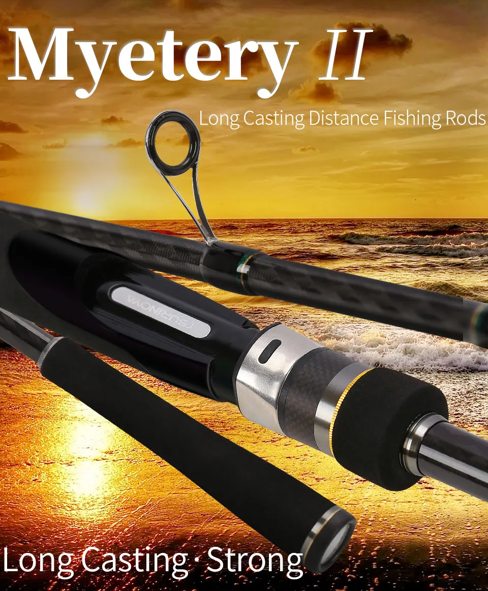 TSURINOYA MYSTERY 2,4 м/2,7 м/MH Мощность Спиннинг Удочка FUJI аксессуары стержень из углеродистой стали Vara De Pesca Fibra De Carbono