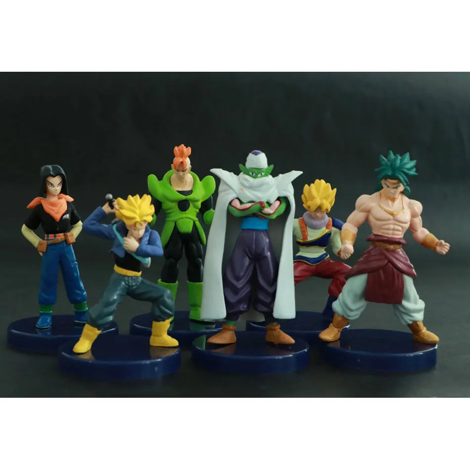 6 Шт. Dragon Ball Z Супер Саян Сын Гохан Стволы Picolo android 16 17 Broli Фигурку Куклы Модель