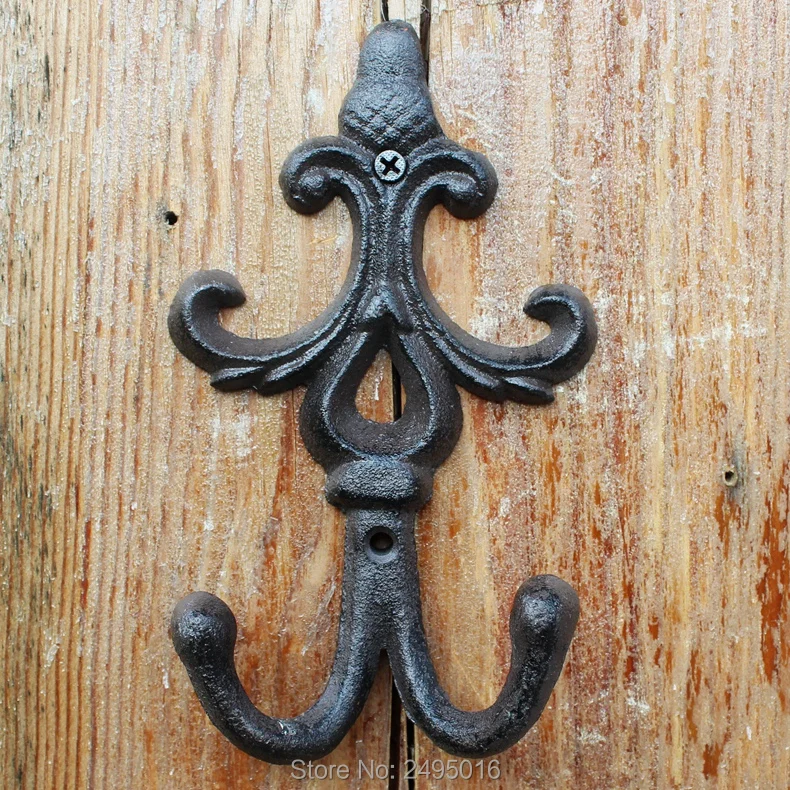

Wall decor with 2 Hooks Cast Iron Coat Hook Wall-Mounted