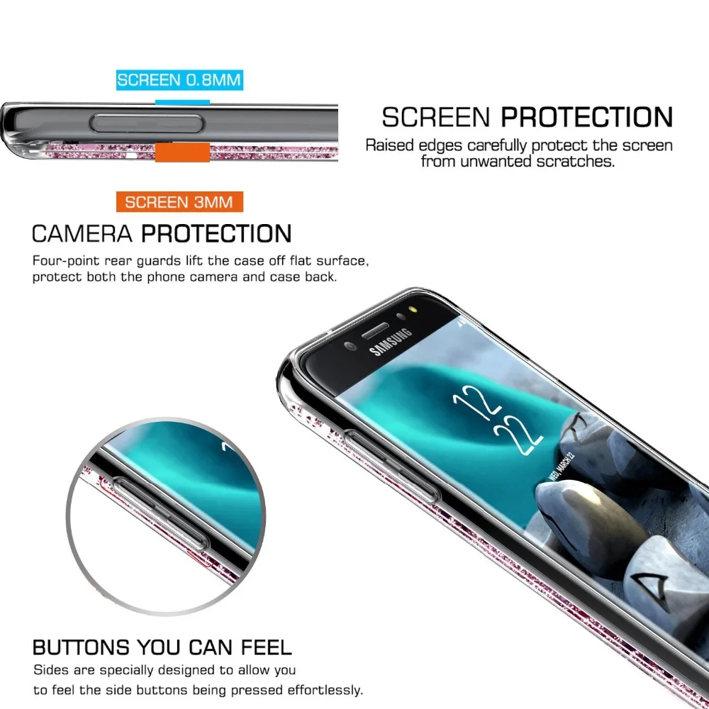 Чехол J7 2018 с жидким блеском для samsung Galaxy Refine star V мягкий чехол из ТПУ динамическим