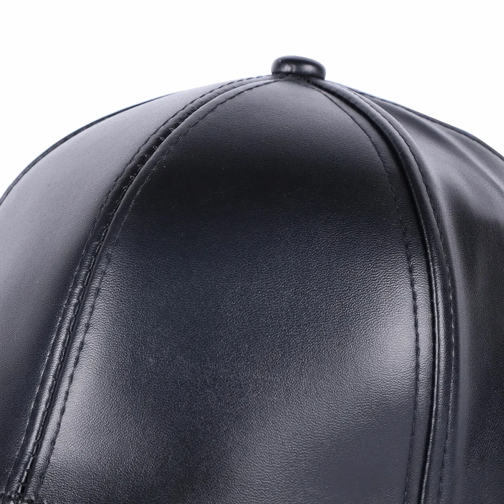 women men new cap solid casual Hat Good quality thick faux leather color sports baseball caps female male casquette | Аксессуары для