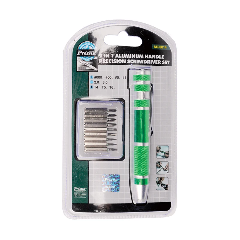 

SD-9814 9in1 Precision Screwdriver Set T6 T5 T4 Phillips000, 00, 0,1 Slotted2.0, 3.0 Repairing Tool Parafusadeira