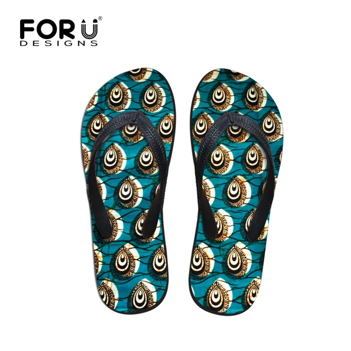 T0433 FORUDESIGNS Вьетнамки в африканском стиле; женские шлепанцы; сандалии на плоской подошве; женские домашние уличные Вьетнамки; женские сандалии в африканском стиле - Цвет: T0433