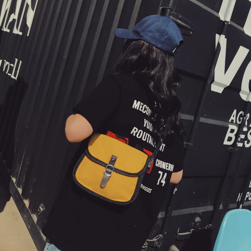 Женская Холщовая Сумка на плечо нейтральная сумка мессенджер Harajuku с пряжкой