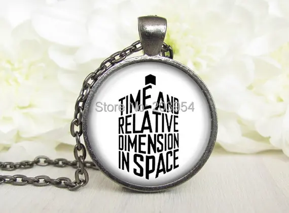 Стимпанк драма Доктор Кто время Слова Ожерелье 1 шт./лот бронзовая сталь стекло