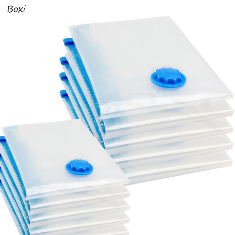 Boxi Новая Домашняя вакуумная сумка для хранения одежды прозрачные пластиковые