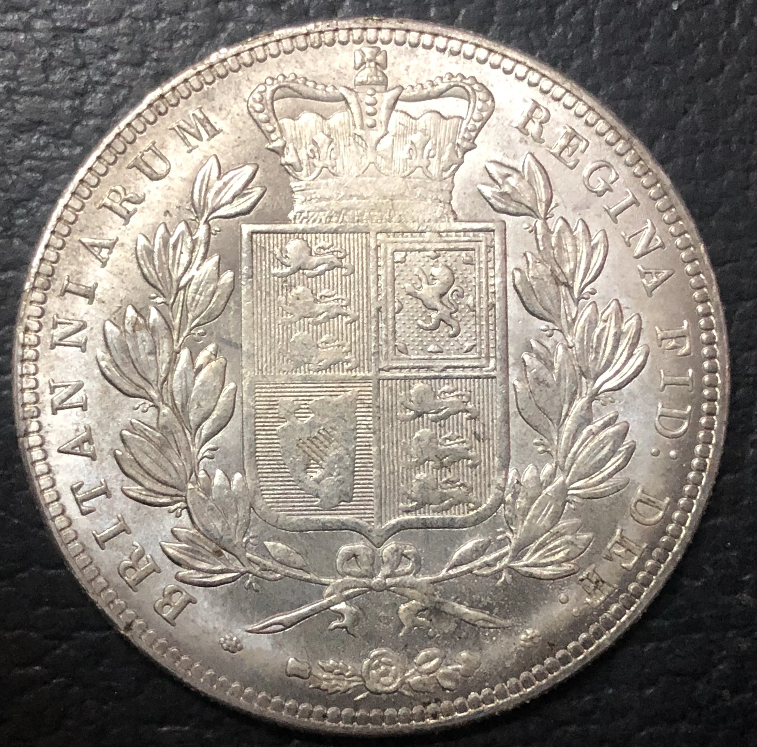 1844 Великобритания 1 Корона-Виктория Посеребренная Имитация монеты