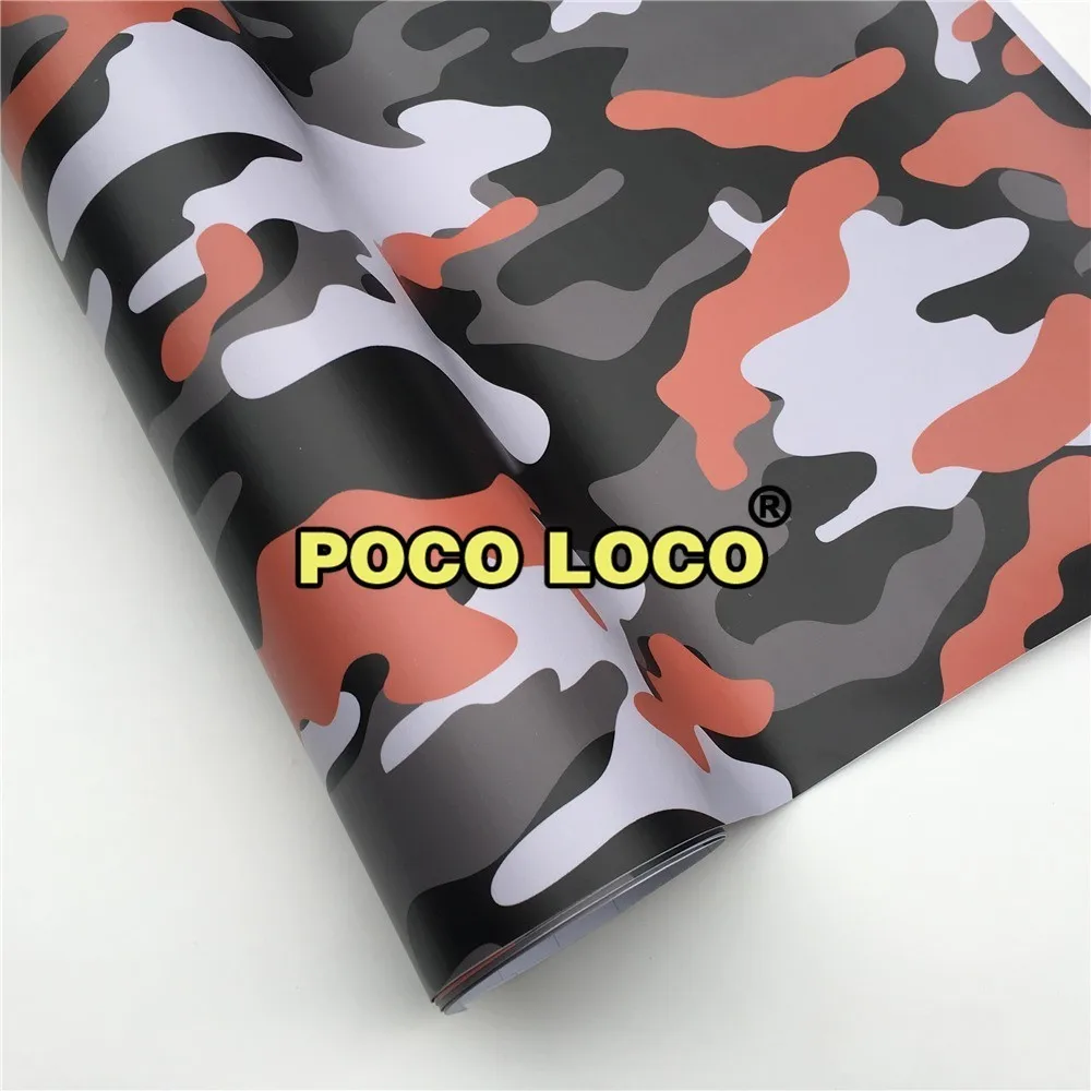 Orange Camo Автомобильная камуфляжная пленка Белоснежка и черный камуфляж грузовик обернуть виниловые обои для мотоцикла, велосипеда - Название цвета: Orange Camo