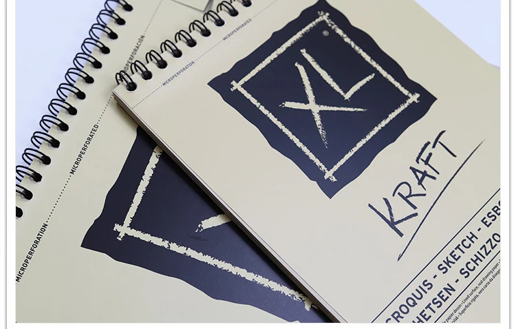 A4 Canson XL Sketch Pad крафт гофрированные светло-коричневый 90g/m2 60 листов спираль на короткий край