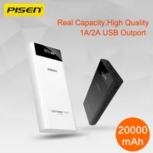 Оригинальный PISEN 2A 20000 мАч банк питания для мобильных устройств