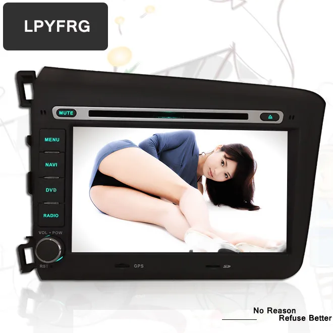 2DIN 1024*600 автомобильный dvd плеер для Honda Civic 2012 2013 с android 10 GPS ПК навигация встроенный