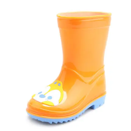 SquirrelOrangeGlossy DRIPDROP Непромокаемые детские Резиновые сапоги до середины икры, разные цвета, с аппликацией и крыльями - Цвет: SquirrelOrangeGlossy