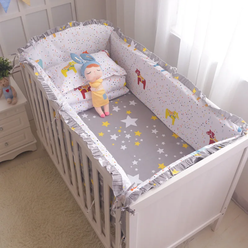 Style 2 Детский комплект постельного белья 120*60 см, Детские бамперы, хлопковый комплект для кроватки, бамперы, матрас, подушка на спинку, детское постельное белье - Цвет: Style 2