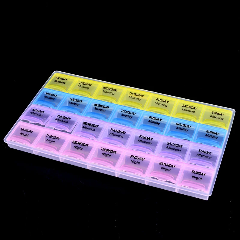 Пластиковые контейнеры для ювелирных изделий ногтей 21/28 Грит украшения бусины