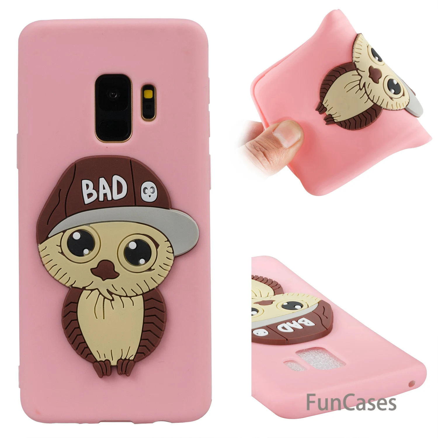 Мультфильм чехол Сова СПС Coque samsung S9 Мягкий силиконовый для телефона Estuche с
