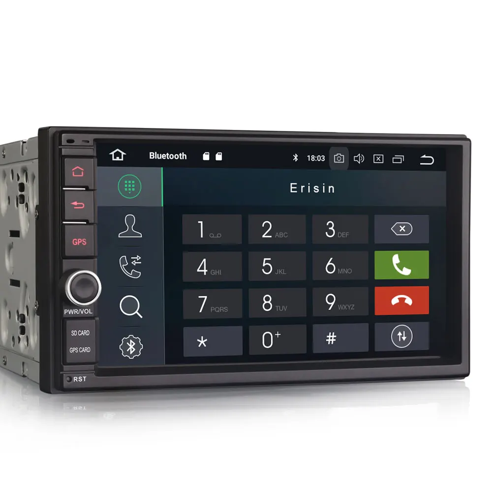 Erisin ES8841U 7 &quotAndroid 8 0 Восьмиядерный 4G ram автомобильный dvd плеер gps радио DVR DAB +