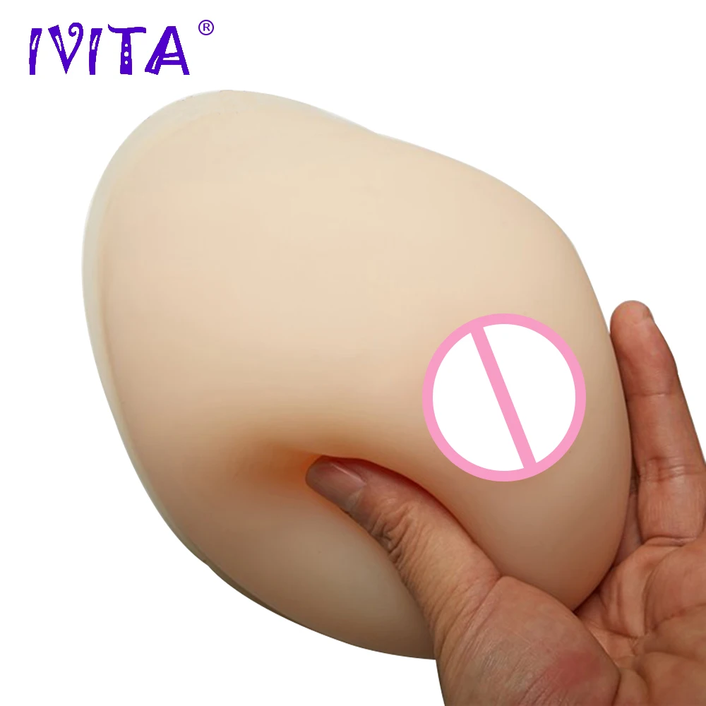 IVITA 600 г белые реалистичные силиконовые формы груди поддельные усилитель протез