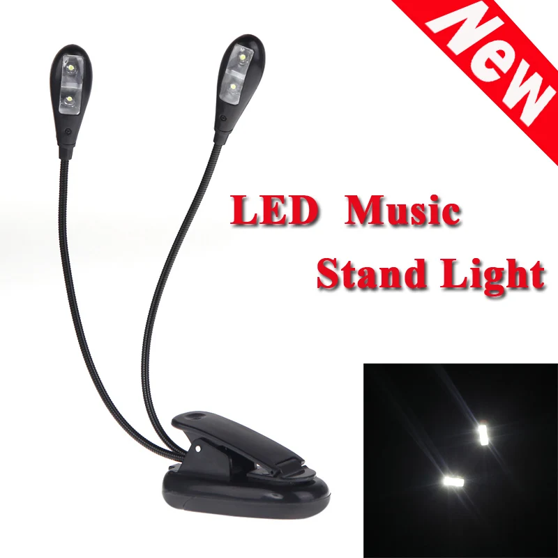 Лидер продаж черный зажим 2 двойных рычага 4 светодиода Гибкая Книжная