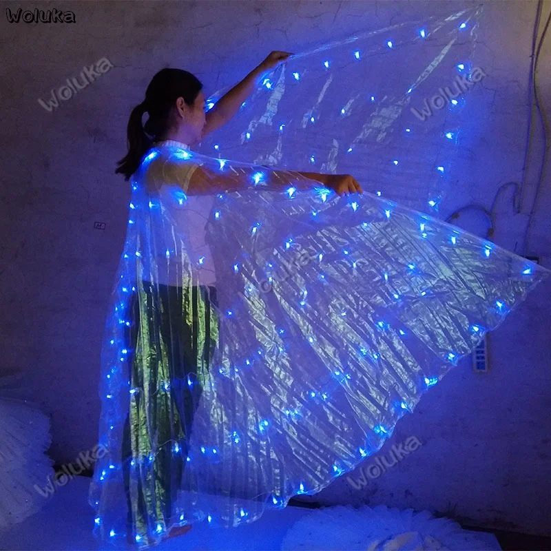 Плащ для танца живота со светящимися крыльями взрослых Бабочка танцевальный