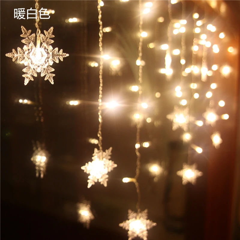 СВЕТОДИОДНАЯ Гирлянда в виде снежинок 10 м 110 220 В|christmas decorations for|light snowflakesfairy lights |