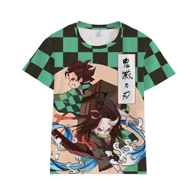 Аниме Demon Slayer: Kimetsu no Yaiba футболка Kamado Tanjirou Nezu Agatsuma Zenitsu Tomioka 3D принт повседневные
