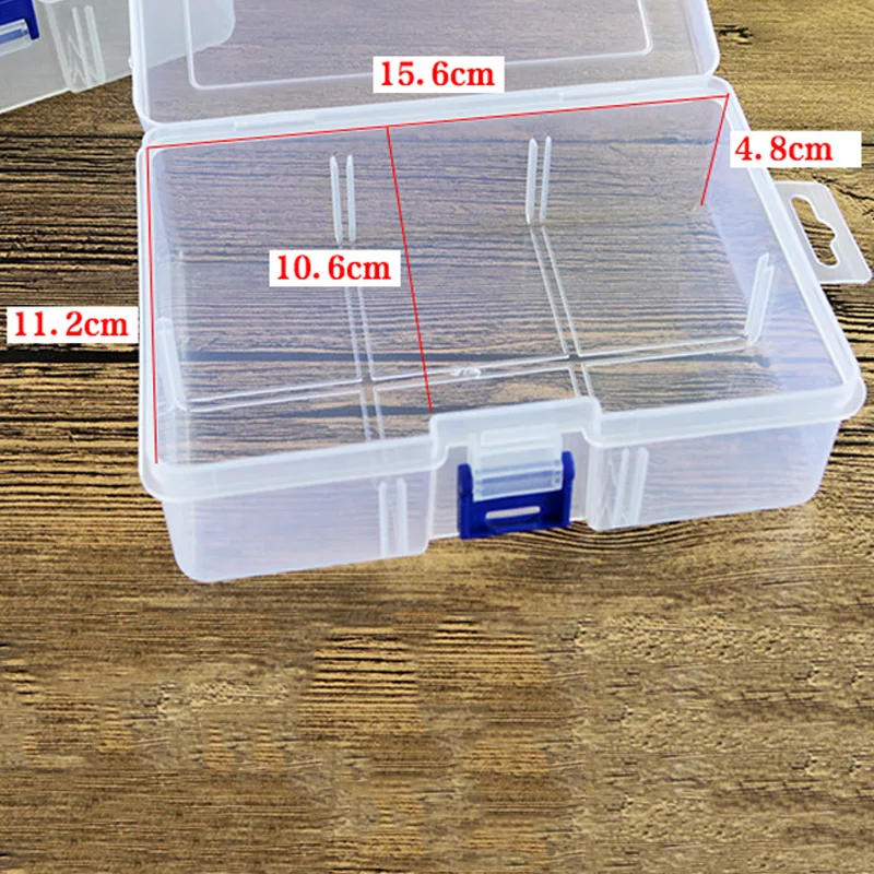 Маленькие Прозрачные квадратные пластиковые коробки для хранения ювелирных