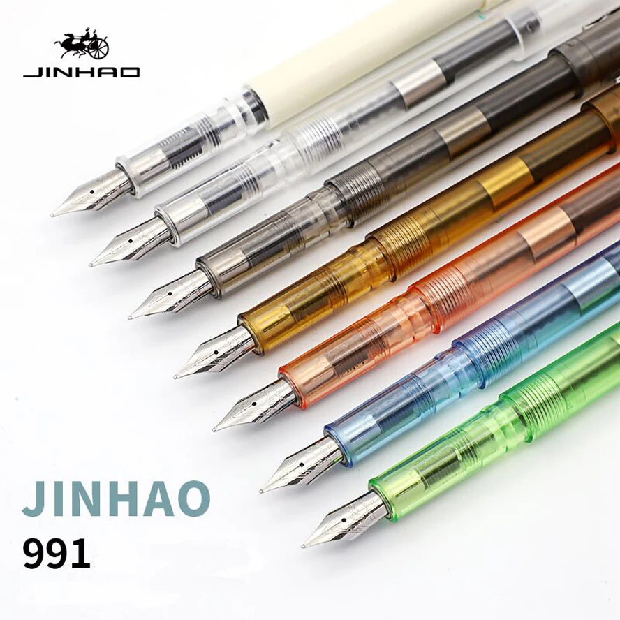 Кисточки набор из 7 шт прозрачный перьевая ручка Роскошные Jinhao 991 0 5 MM F чернильная