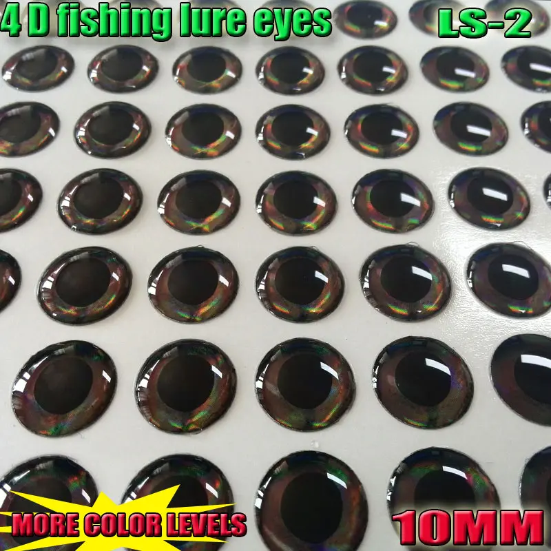 Новинка 2017 года 4D рыболовные приманки глаза большего размера размер: 10 мм 4 цвета