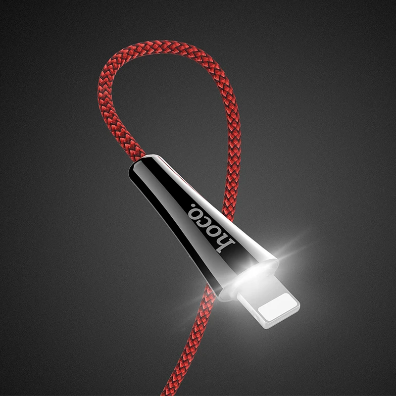Hoco для iPhone мягкий свет данных Зарядка USB кабель 8 7 6 6s плюс 5 iPad Air мини зарядное