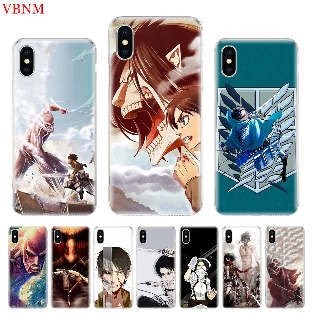 Shingeki No Kyojin Аниме мягкий чехол для телефона IPhone 6 6S 7 8 Plus X 10 XS MAX XR 5 5S SE заказной