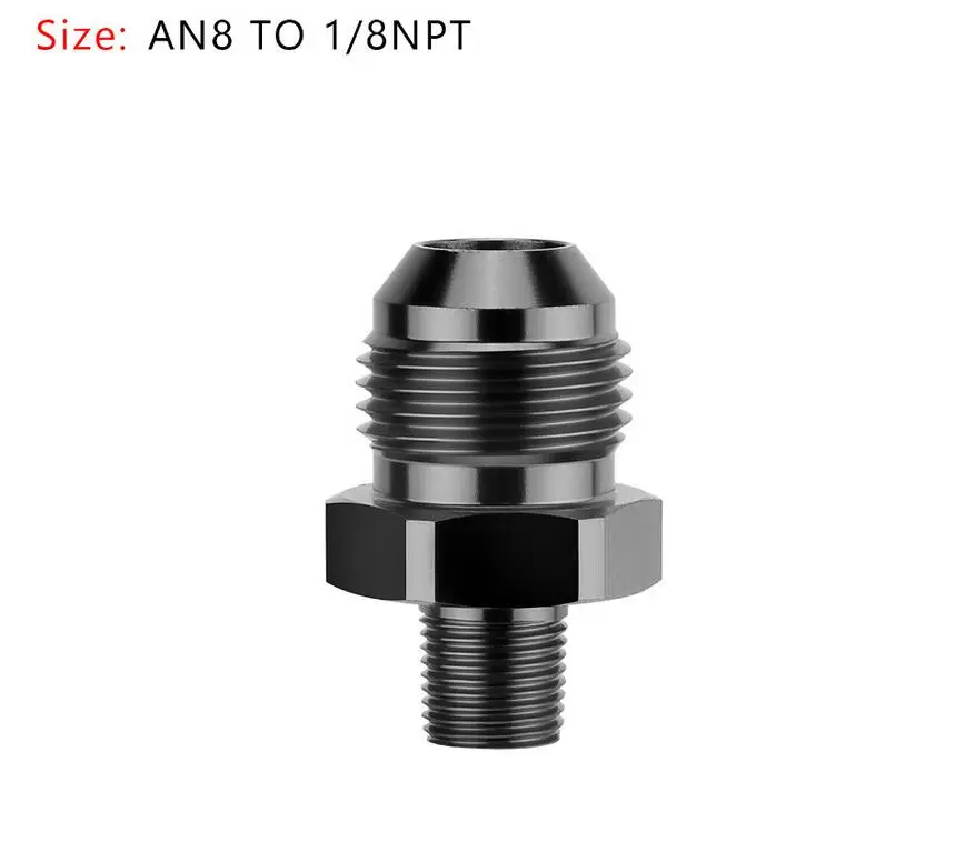 AN8 TO 1 8NPT Areyourshop автомобильный 1 шт. AN4 AN6 AN8 AN10 AN12 NPT прямой Мазут Воздушный шланг фитинг Мужской адаптер автомобильные аксессуары - Цвет: AN8 TO 1 8NPT