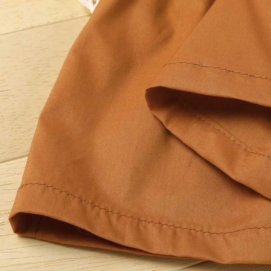 Однотонное модное летнее Хлопковое платье на бретельках для маленьких девочек