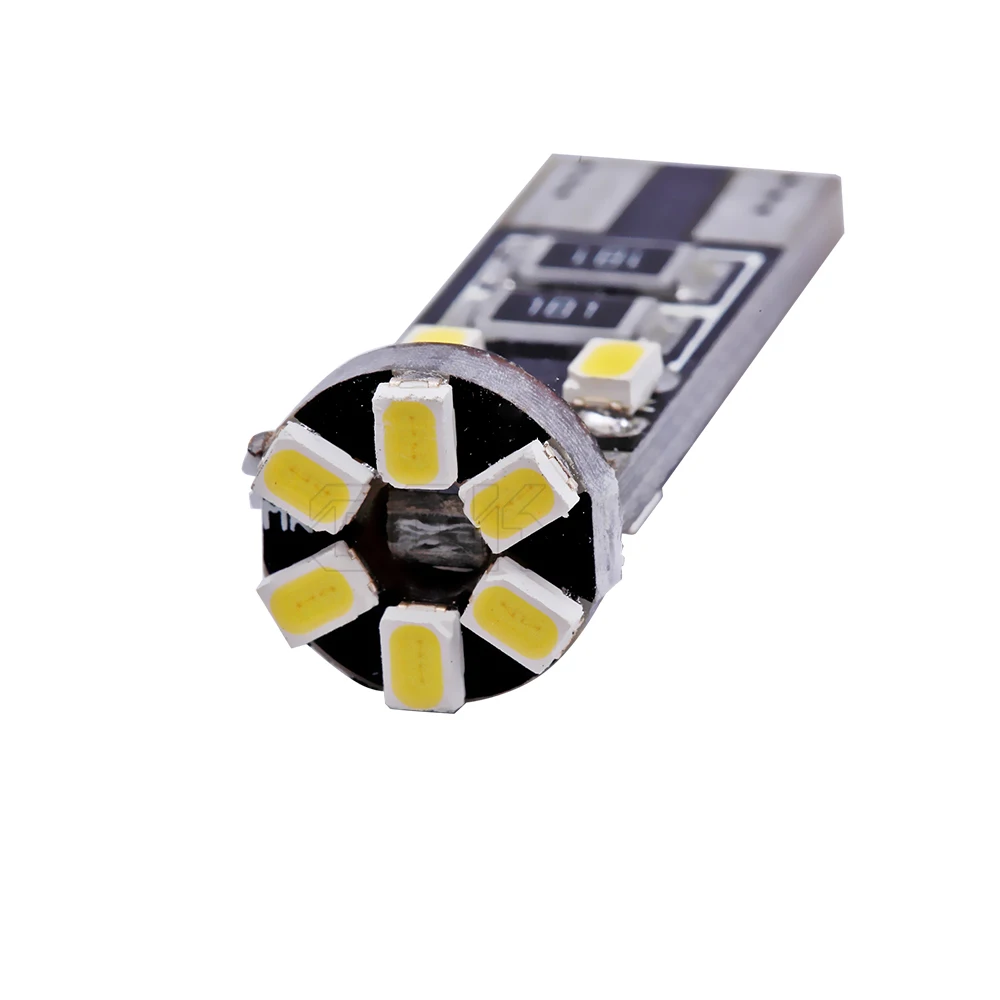 500 шт./лот T10 светодиод шина может свет w5w 10smd 1206 светодиодная сигнальная лампа canbus