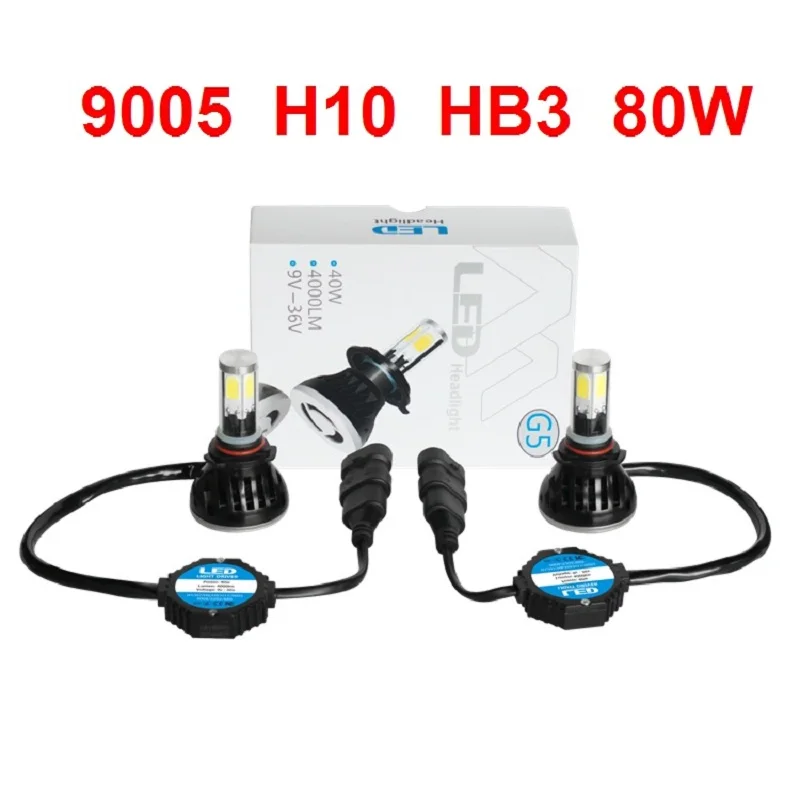Яркий светодиодный налобный фонарь H7 80 Вт/комплект 8000 лм 9005 9006 HB3 hb4 h8|h7 led headlights|led